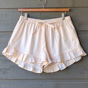 NWOT Pijama Nicolette Ruffle Shorts Size Small Peachy Nude